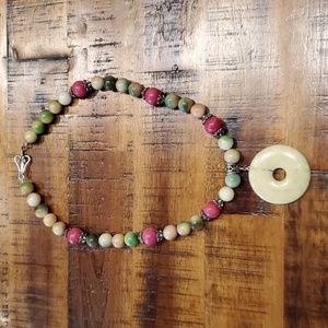 Gorgeous Multi Stone Necklace with Large Pendant